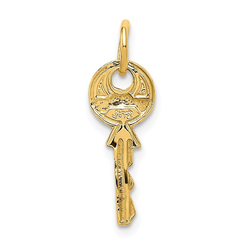 14k Yellow Gold Key Necklace - 20 Inch
